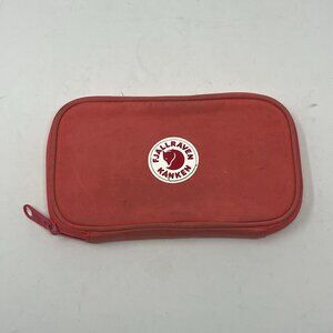 Fjallraven Kanken travel wallet zip around pink coral red